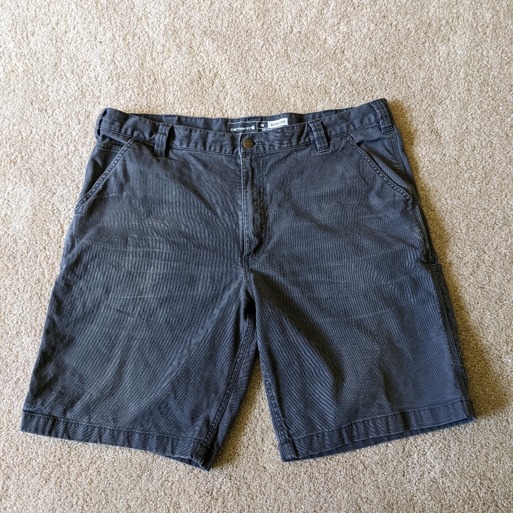 Carhartt Gray Rugged Flex Relax Fit Distressed Shorts